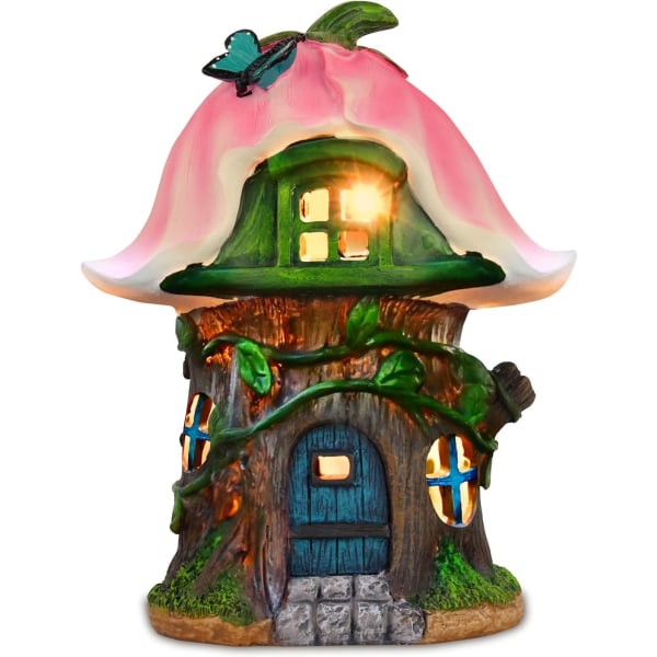 Fairy Staty Trädgårdsdekoration Fairy House Fairy Figurine Outdoo