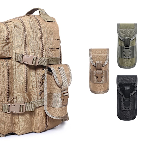 Solbriller Hard Case Taktiske Briller Robust Bæreveske Med Belteklips  (FMY) Khaki