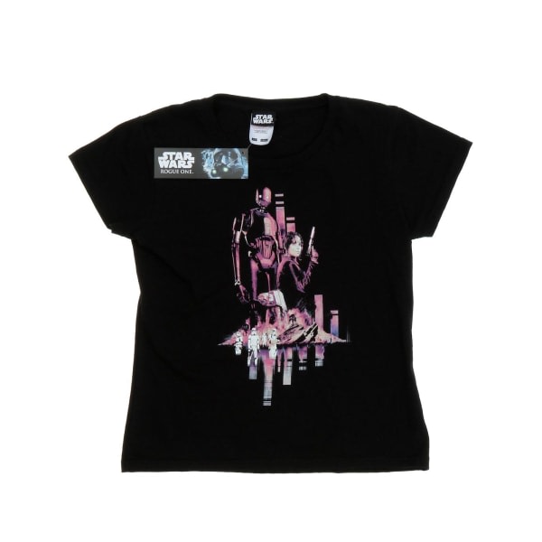 Star Wars Girls Rogue One Jyn And K-2SO T-shirt i bomull 9-11 Ja Svart 9-11 år