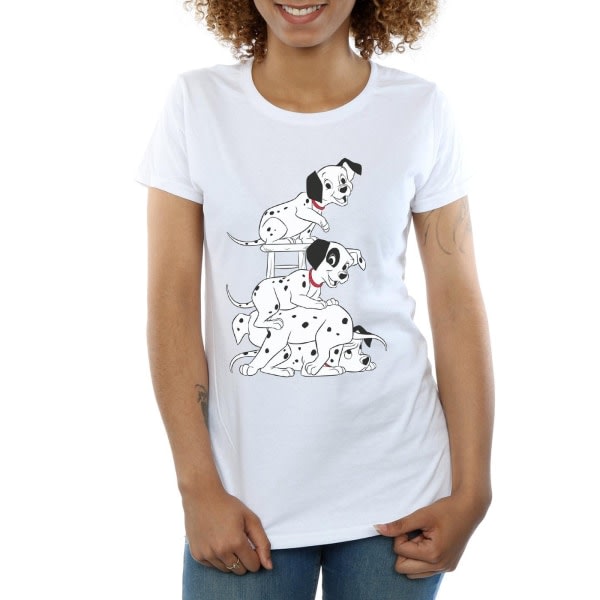 Disney Ladies/Ladies 101 Dalmatians Chair T-paita puuvilla XL Whi White XL