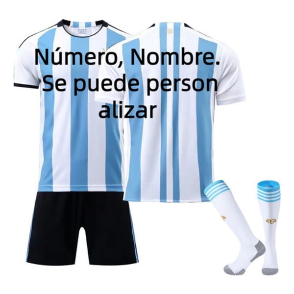 Lionel Messi Argentina Jersey 3 tähden MM-kisat 16 (pituus 90-100 cm, paino 14-17 kg)
