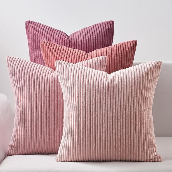 Fløjls Pudeovertræk Bløde Komfortable Moderne minimalistisk stil 45 x 45 cm Sæt med 4 Til Sofa, Sofa, Soveværelse, Seng og Stol Kombination 4 Combination 4