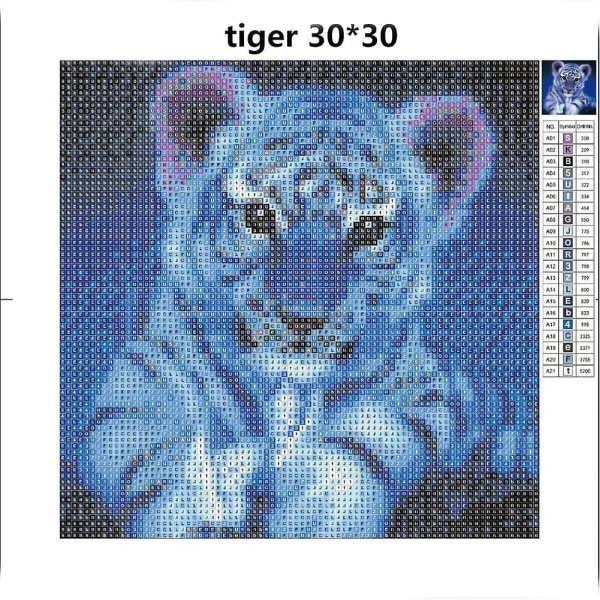 Animal Cute Tiger Diy Diamond painting Full Drill Tiger