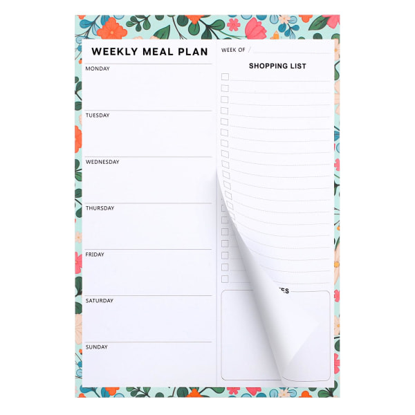 60 Sheet Weekly Meal Planner Tear Off Meal Planner and Shopping List Magnetic Fridge Shopping List Undated Fridge Notebook