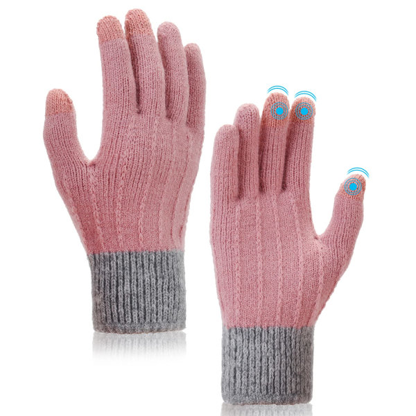 Kvinder Handsker Vinter Touch Screen Strikkede handsker til løb