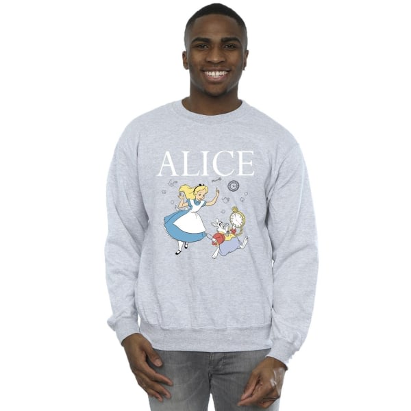 Disney Herre Alice In Wonderland Follow The Rabbit Sweatshirt M Sports Grey M