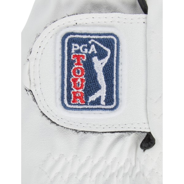 PGA Tour Golf Herrelogo Syntetisk broderet venstrehåndsgolf Gl Bright White ML