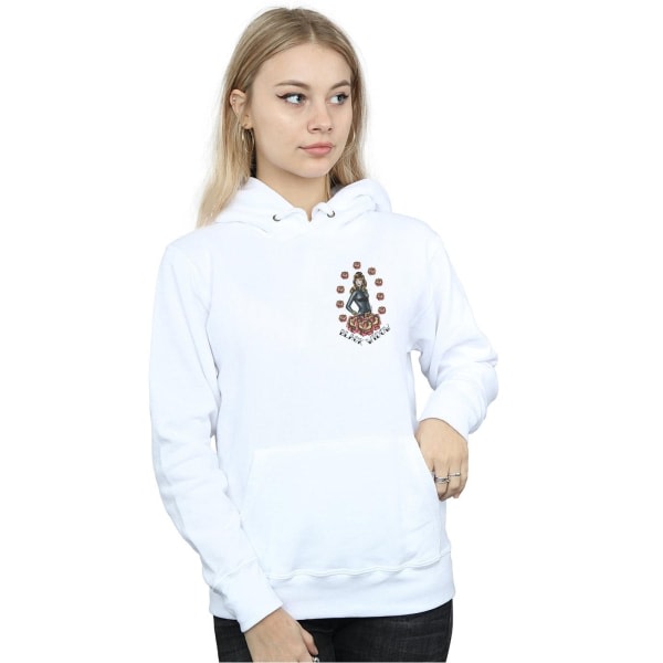 Marvel Dam/Dam Black Widow Tattoo Print Hoodie LW White L