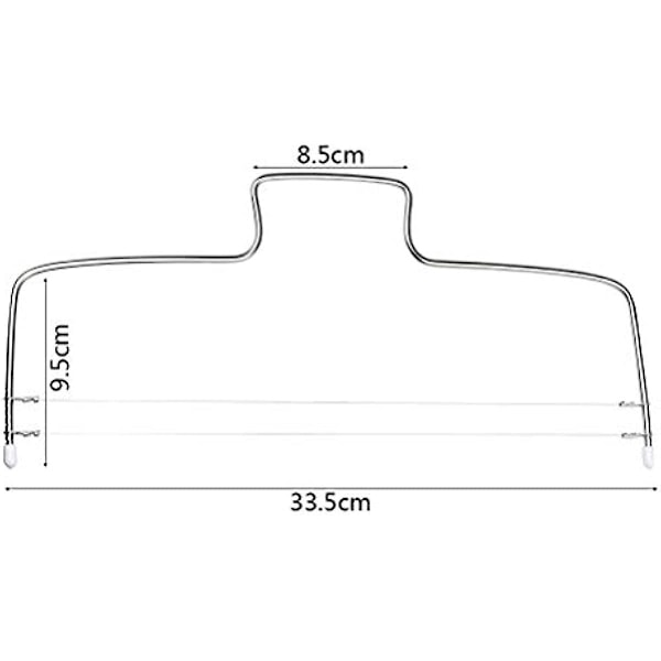 Professionell tårtdelare, justerbar dubbel kaktråd, tårtdelare i rostfritt stål, kakutjämnare, köksbakningsverktyg