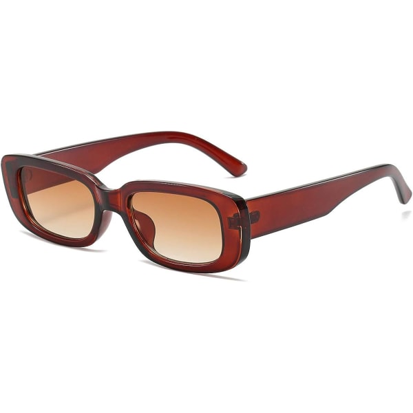 Rektangulära solglasögon for kvinder Retro mode solglasögon Uv 400