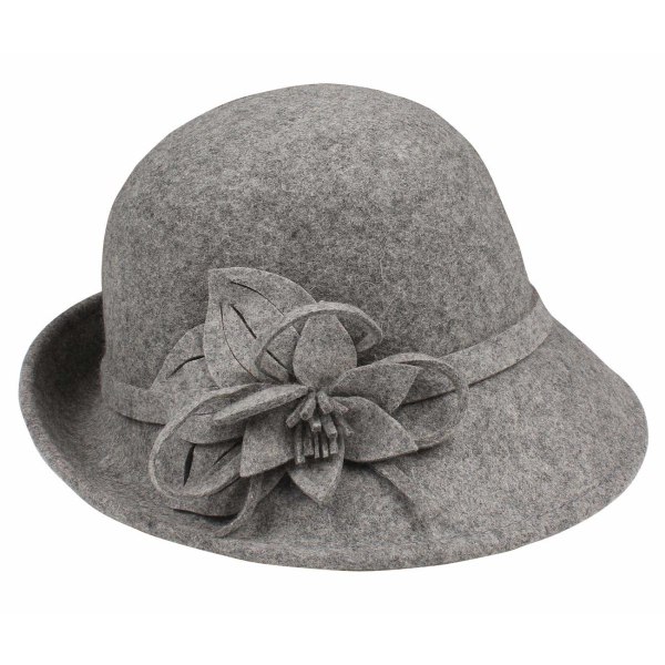 Vintage hatt for kvinner Retro Beret Caps For Party Travel (grå)