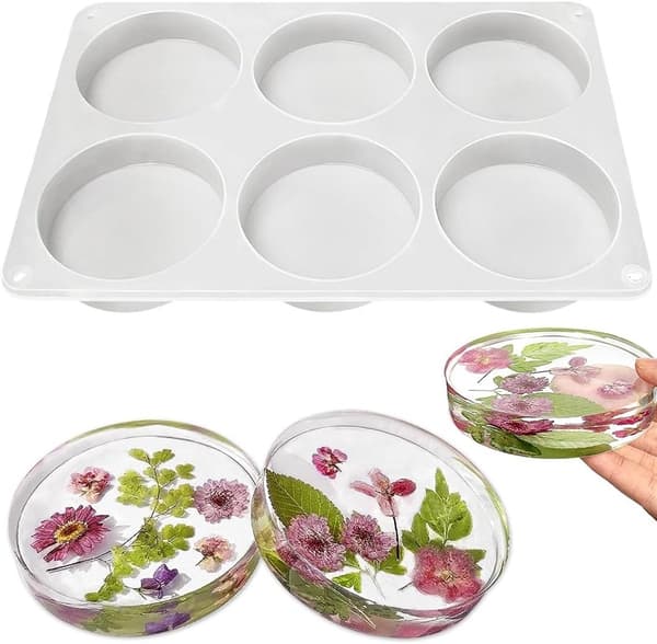 Epoxy Coaster Form 6 Hulrum 26,5x18 cm Dyb til Blomsterkonservering