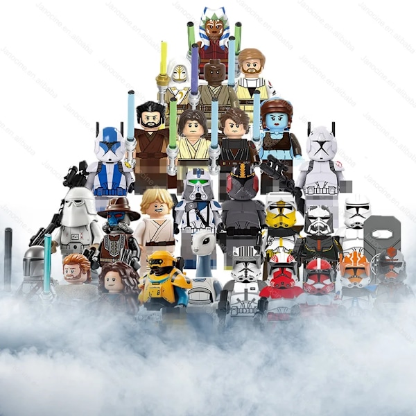 SW Rymdkriget Darth Mini Actionfigurer Klonsoldat Droider Jedi Anakin Skywalker Byggklossar i Plast Set Barnpresent G0063-Count Dooku