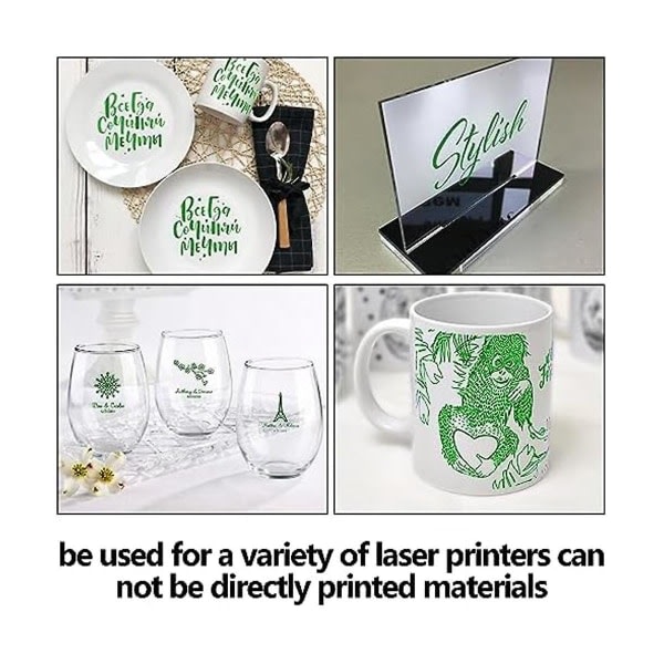 Lasergraveringsmærkepapir, 2 stk grønt mærkningspapir, 15,3x10,4 tommer lasergraveringspapir Fo