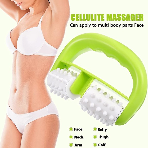 Anti-celluliter Massage Roller Kroppsrulle Borste Våttorr Användning