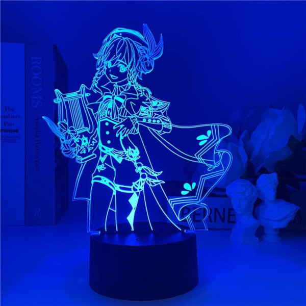 Anime-figurlampe Genshin Impact Venti Night Light 3D Illusion