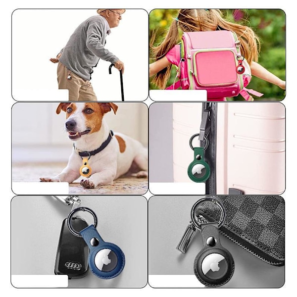 2-pakks AirTag-etui / Beskyttelse - Nøkkelring Svart Black 2st Svart
