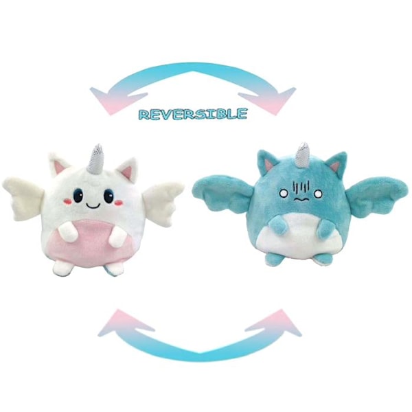 Kaksipuolinen käännettävä Yksisarvinen pehmolelu, Reversible Unicorn Multicolor multifärg