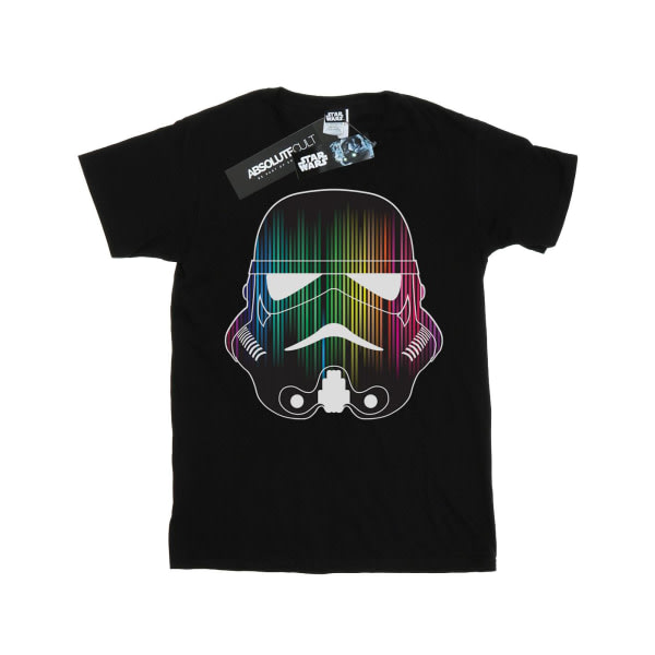 Star Wars Girls Stormtrooper Vertical Lights puuvillainen T-paita 5-6 musta 5-6 vuotta