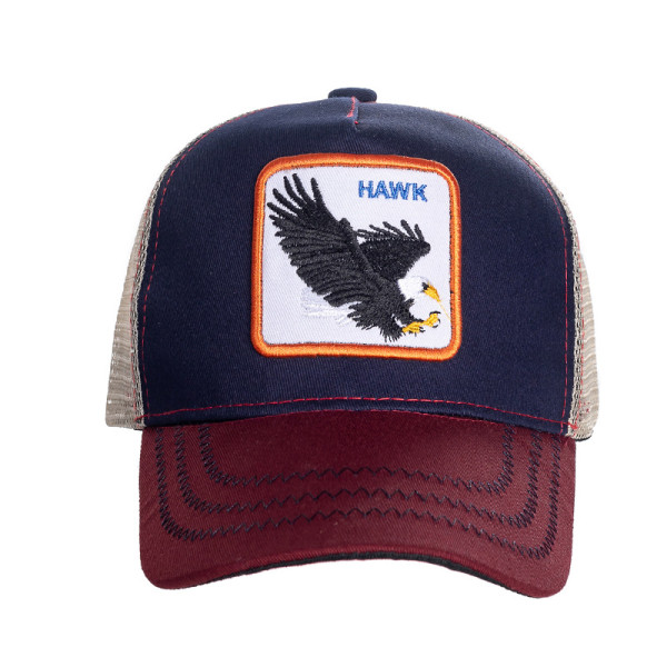 Mesh Animal Broderte Snapback Hat Eagle Red B eagle red blue