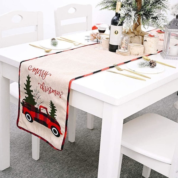 Juleferiebordløber, 70" x 14" bordplade og køkken
