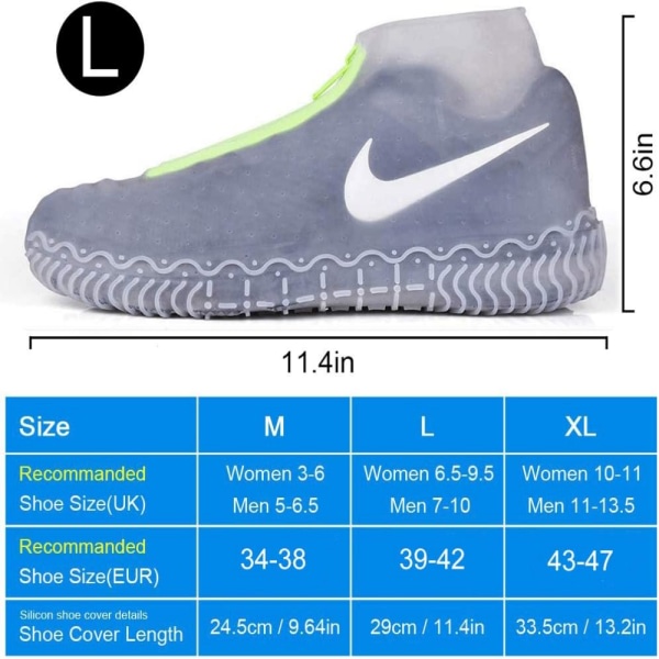 Återanvändbara vattentäta skoöverdrag i silikon - vit, med halkfri r