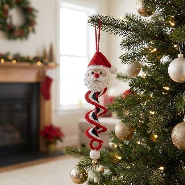 Spiral blødt garn hæklet ornament DIY-sæt, håndlavet håndværkssæt til gave (D) Style 2