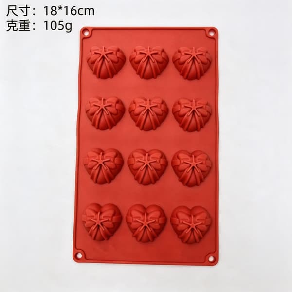 Hjerteformet silikonekageform, non-stick bageform til mousse og chokolade, fødevaregodkendt nem udløsning, 6 designs JR--302