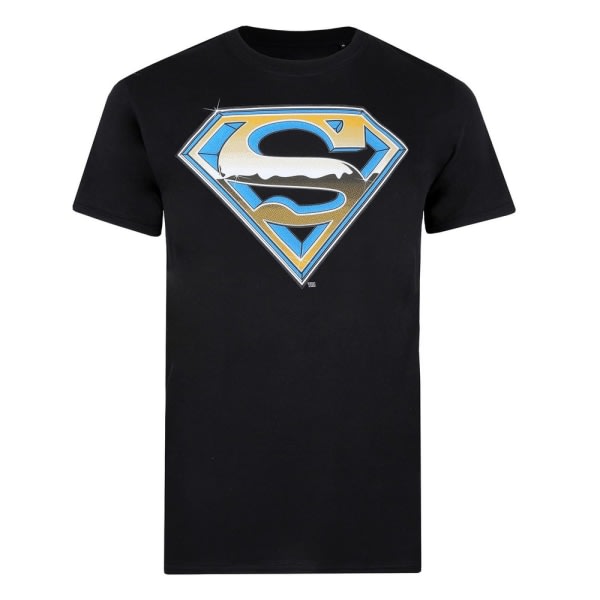 Superman Herre Chrome Logo T-Shirt XL Sort XL