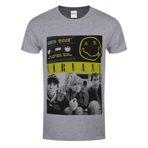 Nirvana Unisex Vuxen Bleach Tape Photograph T-Shirt XL Grå XL