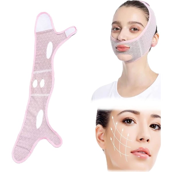 Sömnmask, Återanvändbar V-linjeformande ansiktsmasker, Dubbelhakreducerare, V Line Lifting Mask Ansiktsbantningsrem, Face Tightening Chin Mask