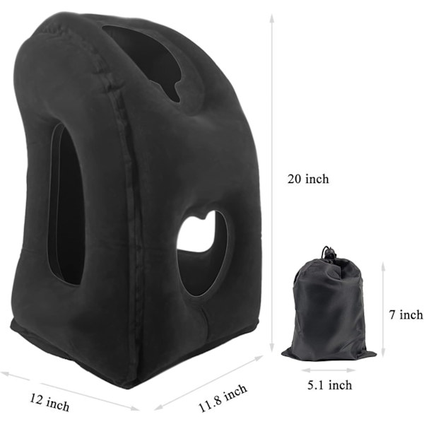 Portable Travel Pillow Inflatable, Head Neck Support Pillow wit-FF-