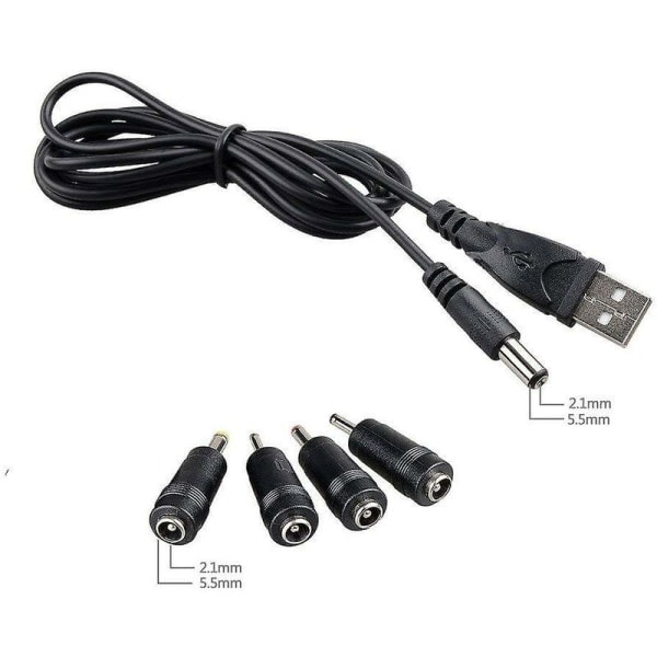 Universal DC till USB -kabel 2.0 2.5 3.0 4.0 5.5 5 in 1 Multi Charge