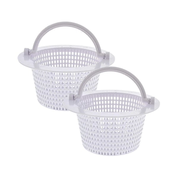Replacement Pool Skimmer Basket (2-Pack) - Above Ground Pool Thru-Wall SkimmerBY White-XF7-