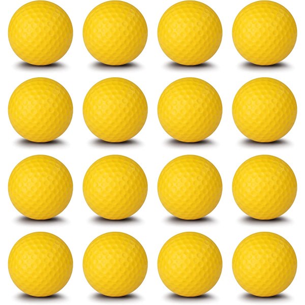 Träningsskum golfbollar 16-pack | Begränsat flygande golfbollar | Real Spin and Feel Training Ball, perfekt for innenhus- og utendørstrening