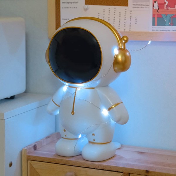 Astronaut Piggy Bank Mynt Bank Spaceman Piggy Bank Astronaut Figur Dekor Desktop Skulptur Statue