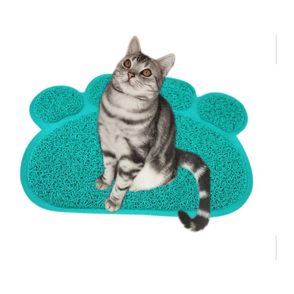 Kloformad trampdyna for katte og hund som gnuggar kattsand rengøringsdyna for sällskabsdjur trampdyna sandkontrol