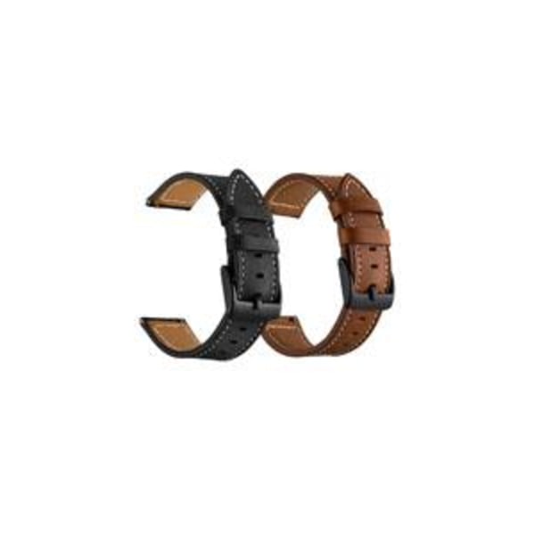 2 stk læderremme kompatible med Galaxy Watch 4 Classic