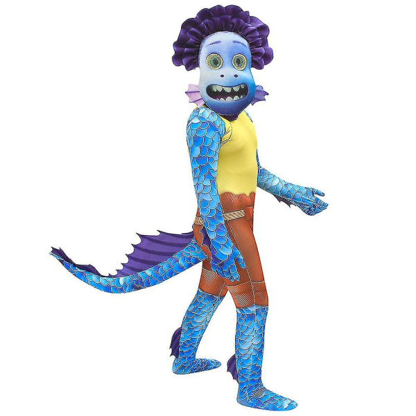 Hmwy-luca Alberto havsmonster Halloween cosplay kostym barnkalas maskerad 120