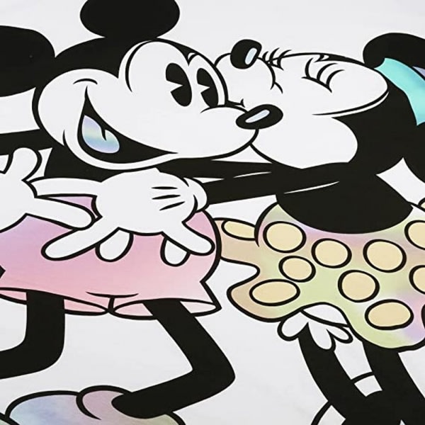Disney Pyjamastopp för kvinnor/dam Musse & Minnie Mouse Gradient Pyjamas Vit/Svart/Rosa M
