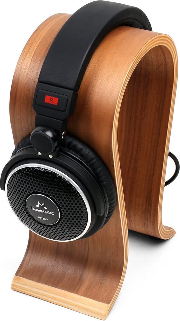 Hovedtelefonholder i træ Universal stander Premium Ergonomisk til Gaming Headset