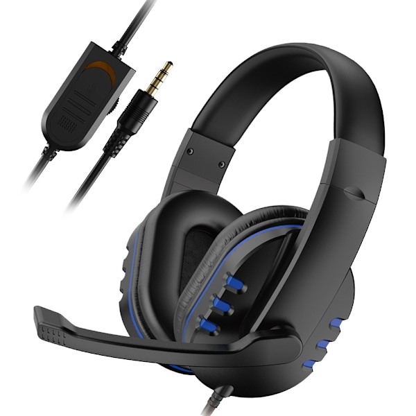 Gaming Headset for PS4 PS5 PC Xbox One, PS4 Headset med Mikrofon Surround Bass Ljud Hörlurar Brusreducering