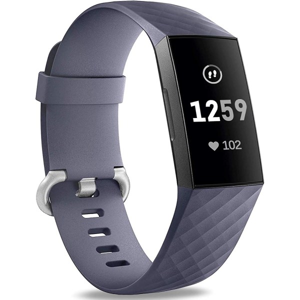 Vattentätt watch Fitness Sportband Armband kompatibel med Fitbit Charge 4 / Fitbit Charge 3 Se- Multi Color Blue Grey Blue Gray Small