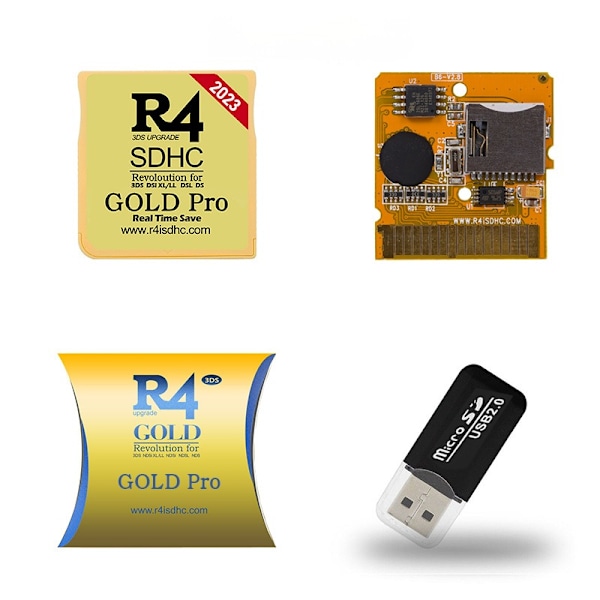 R4 Spelkort R4 Brännkort 2024 Ny version R4I SDHC Silverkort Guld Kort Vit Kort NDS Spel 2023 Gold Card