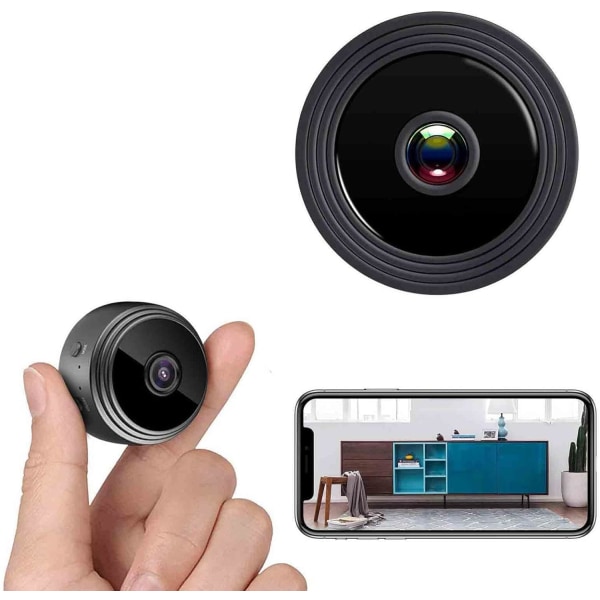 Version Mini WiFi dolda kamera, spionkamera sort