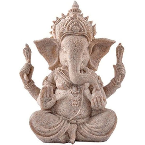 Sandstens elefantstatue Ganesha Buddha-skulpturstatue