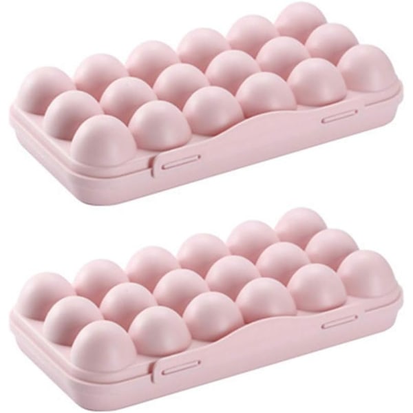 2. Kylskåp Ägghållare Plastbrickor Äggorganisatorer Ägg