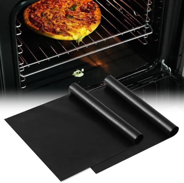 Non-Stick Ugnsfoder 40x50 cm 2 Delar Återanvändbar BBQ Grillmatta Bakskydd Tvättbar