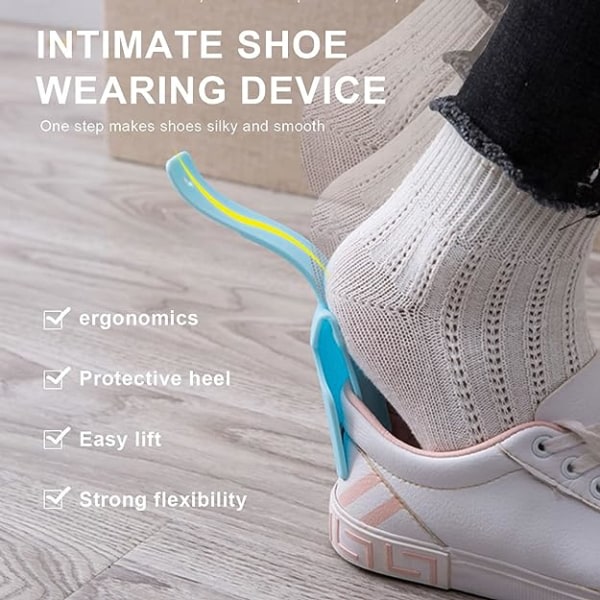 5. Lazy Shoes Helper Slider Easy On Shoes Plast Shoehorn, Kannettava kengännostoapulainen Handed Shoehorn, Sock Slider Handed Shoe Horn