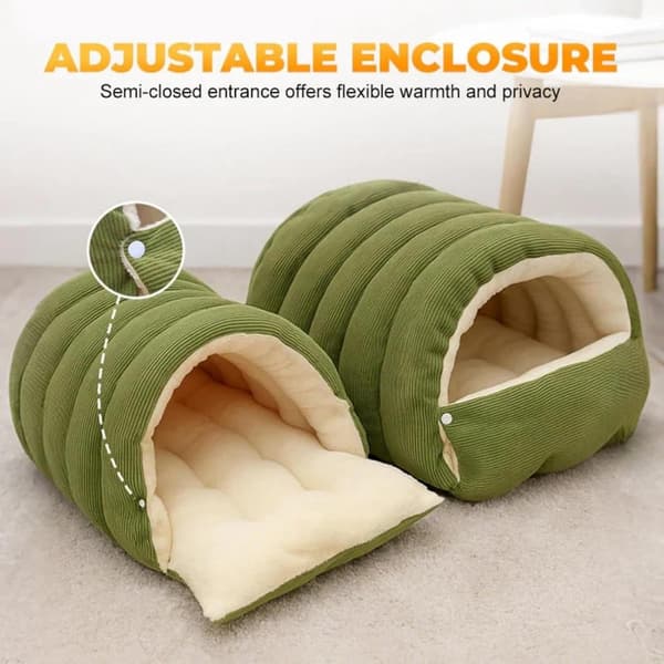 Vikbar Husdjurssovsäck Avtagbar Kudde Plyschfoder Manchester Ljuslila Medium 45x30x19 cm Light purple M